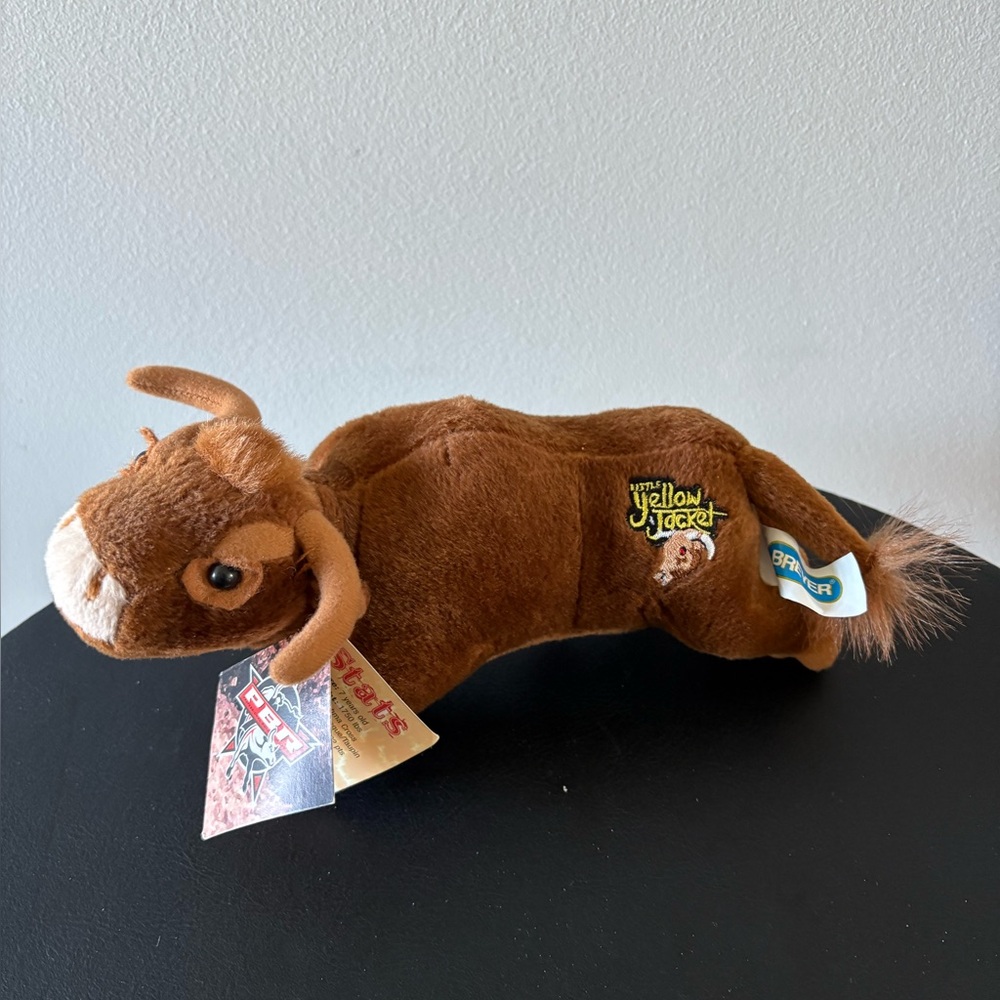 Vintage 2003 World Champ PBR Bull “Little Yellow Jacket” Collectible Plush. New!